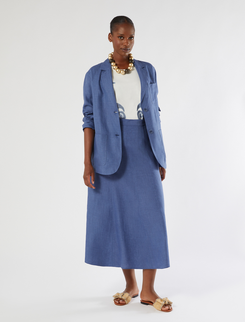 Open jacket in washed linen - Marina Rinaldi