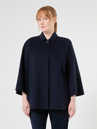 Heavy double-faced wool and cashmere jacket - MIDNIGHTBLUE