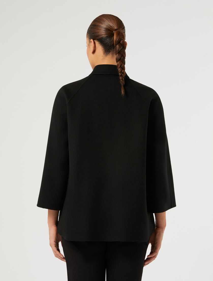 Heavy double-faced wool and cashmere jacket - BLACK - Marina Rinaldi - 4
