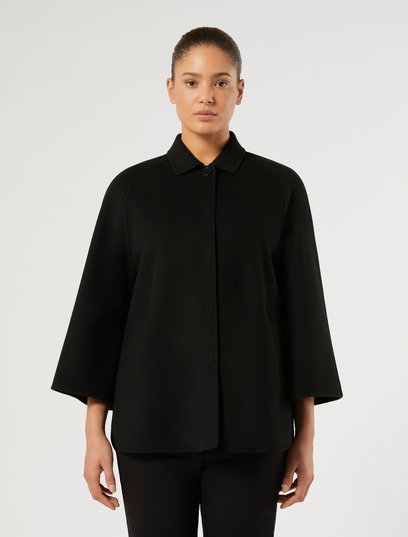 Heavy double-faced wool and cashmere jacket - BLACK - Marina Rinaldi - 3