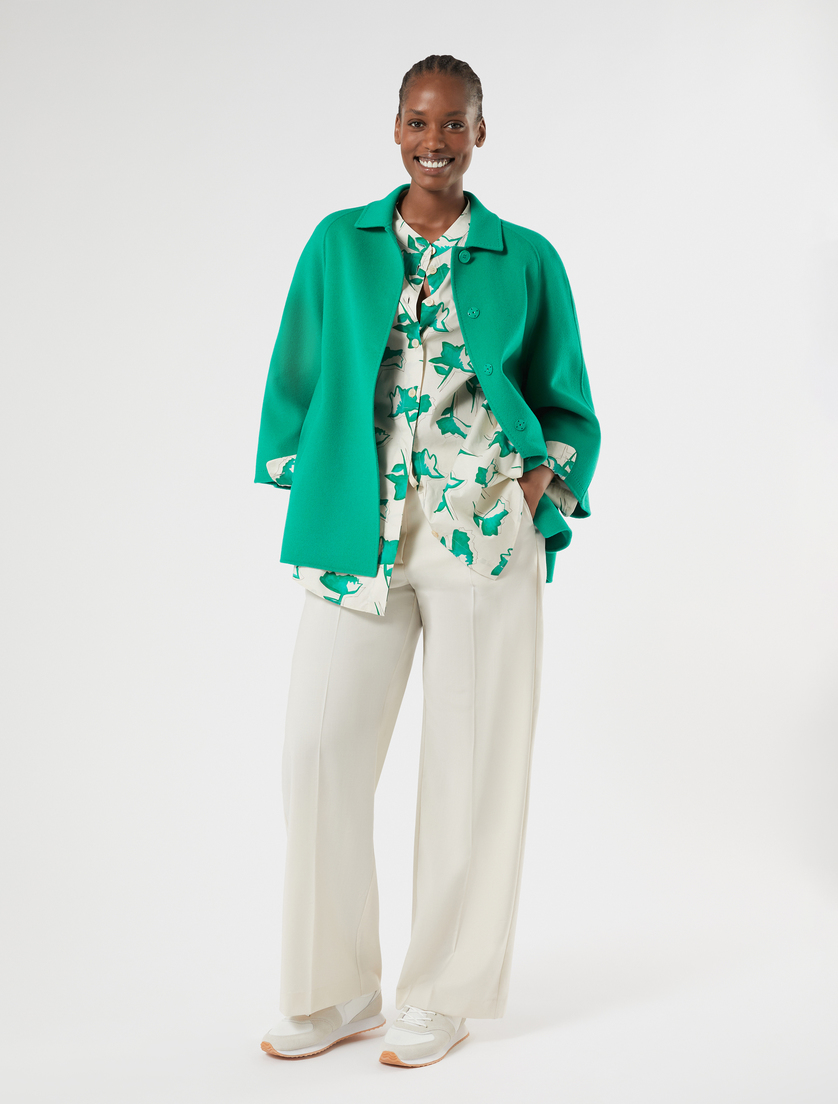 Heavy double-faced wool and cashmere jacket - EMERALD - Marina Rinaldi - 2