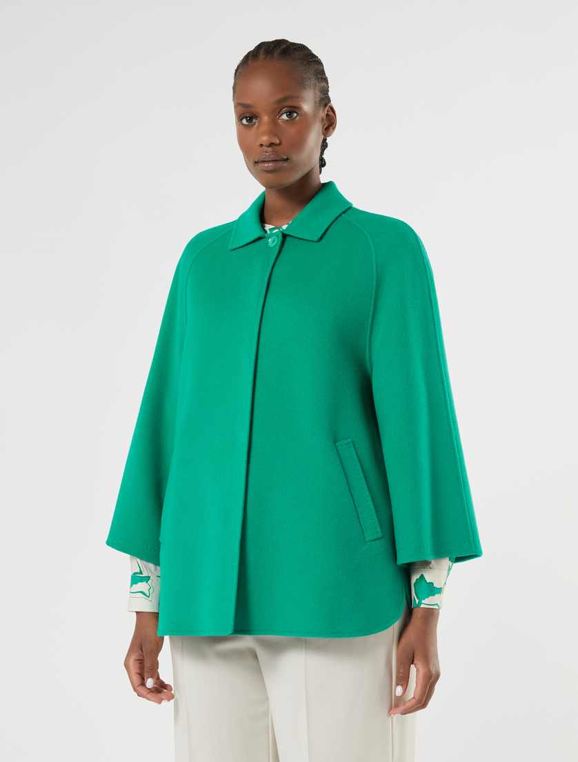 Heavy double-faced wool and cashmere jacket - EMERALD - Marina Rinaldi - 3