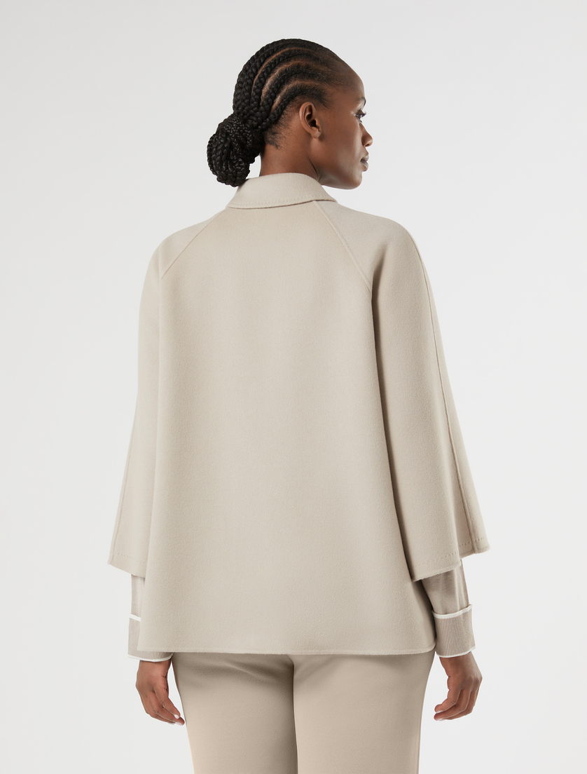 Βαρύ μπουφάν διπλής όψης από μαλλί και κασμίρ - ΠΟΡΣΕΛΑΝΗΣ - Marina Rinaldi - 4