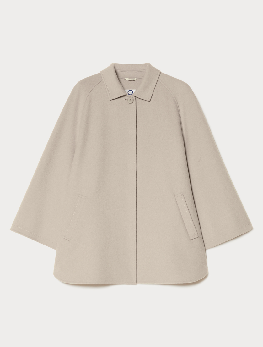 Βαρύ μπουφάν διπλής όψης από μαλλί και κασμίρ - ΠΟΡΣΕΛΑΝΗΣ - Marina Rinaldi