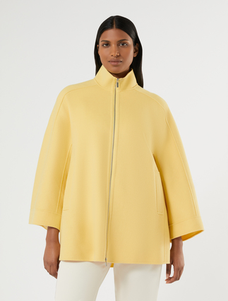 Double-faced wool-blend jacket - YELLOW