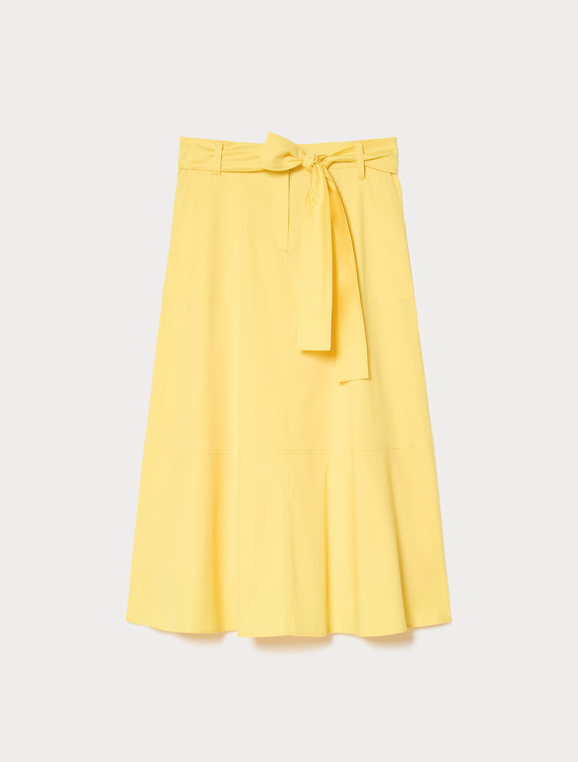 Stretch cotton gabardine skirt - YELLOW - Marina Rinaldi