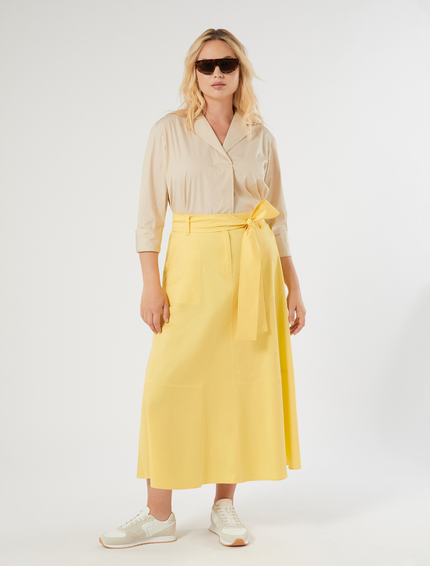 Stretch cotton gabardine skirt - Marina Rinaldi