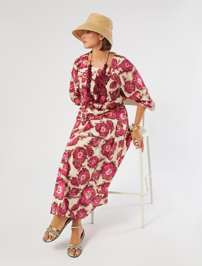 Long cotton poplin skirt - Marina Rinaldi