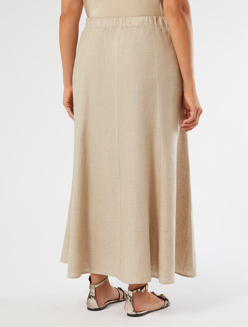 Faded linen skirt - SAND - Marina Rinaldi - 4