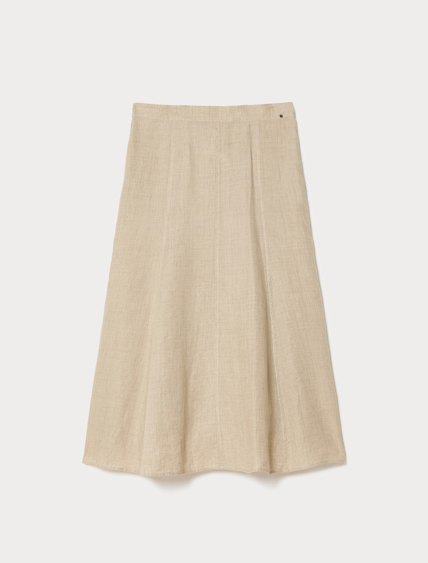 Faded linen skirt - SAND - Marina Rinaldi