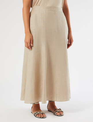 Faded linen skirt - SAND