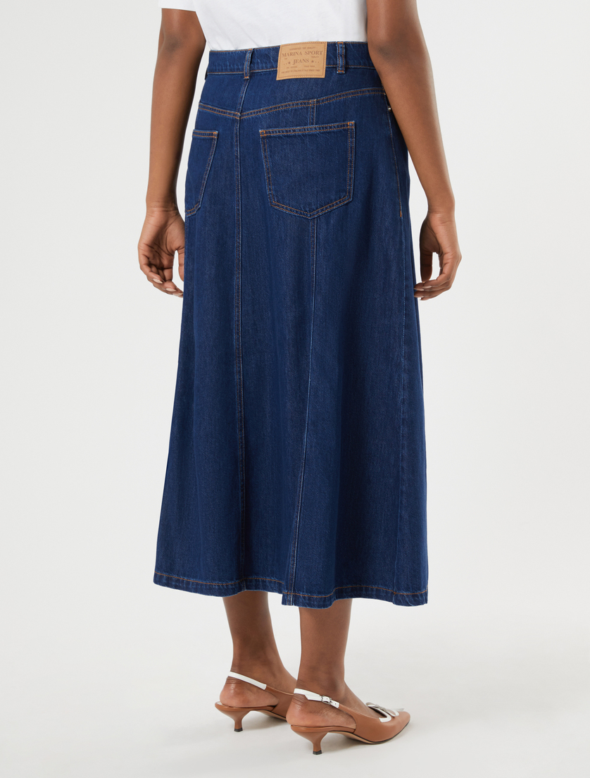 Denim skirt - NAVY - Marina Rinaldi - 4