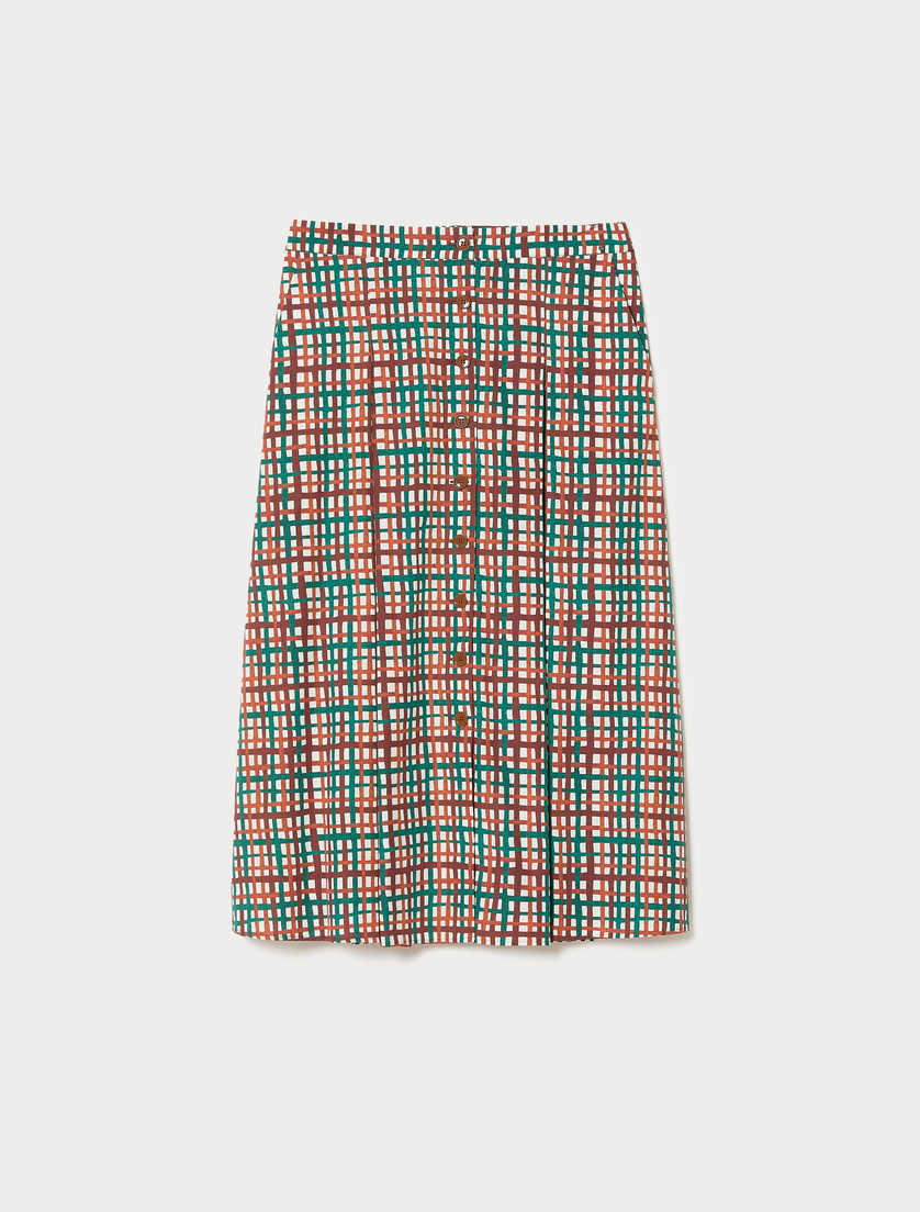 Cotton poplin skirt - MULTICOLOUR - Marina Rinaldi