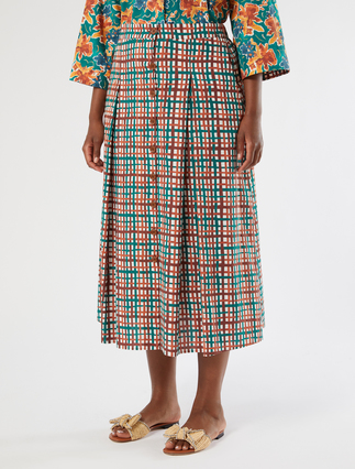 Cotton poplin skirt - MULTICOLOUR