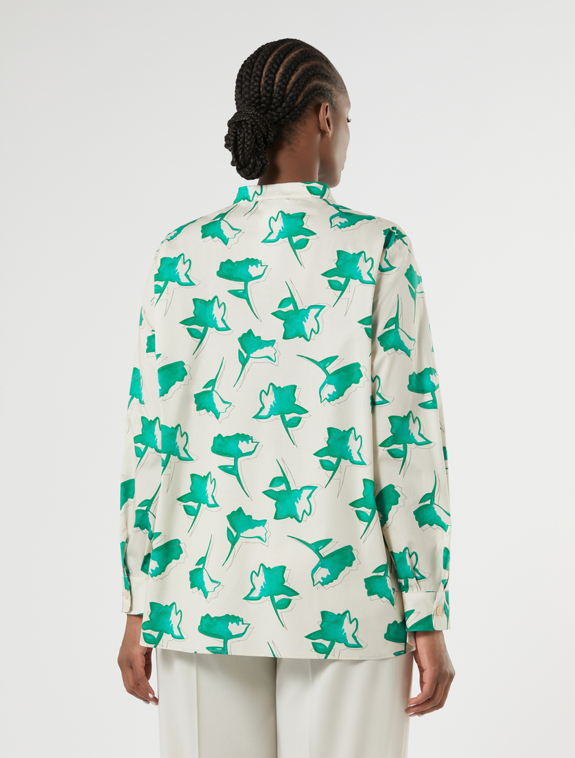 Cotton poplin shirt - ECRU - Marina Rinaldi - 4