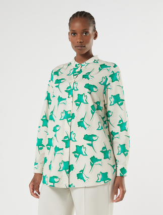 Cotton poplin shirt - ECRU