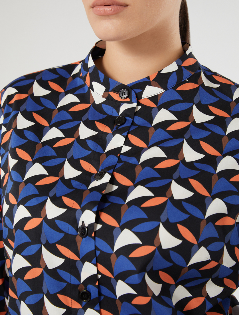 Cotton poplin shirt - NAVY - Marina Rinaldi - 5