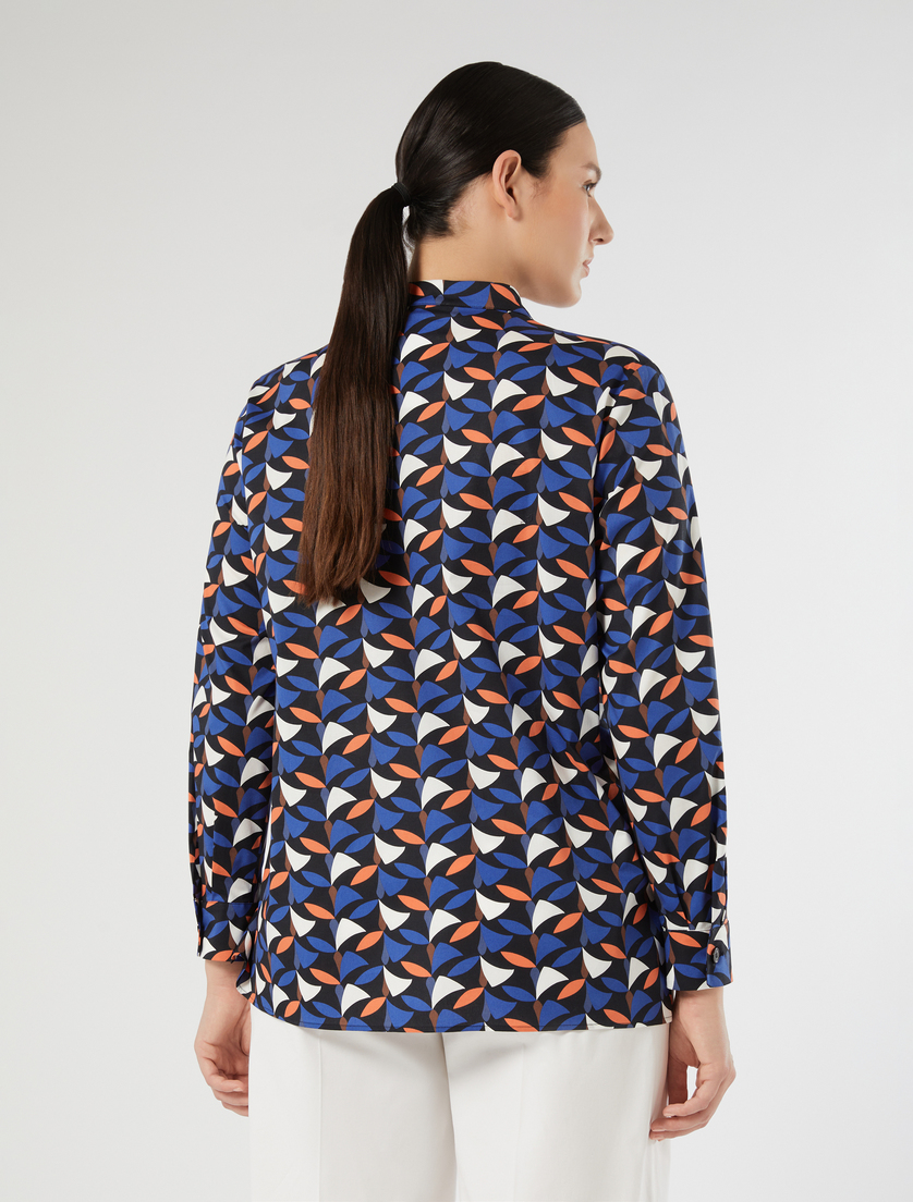 Cotton poplin shirt - NAVY - Marina Rinaldi - 4