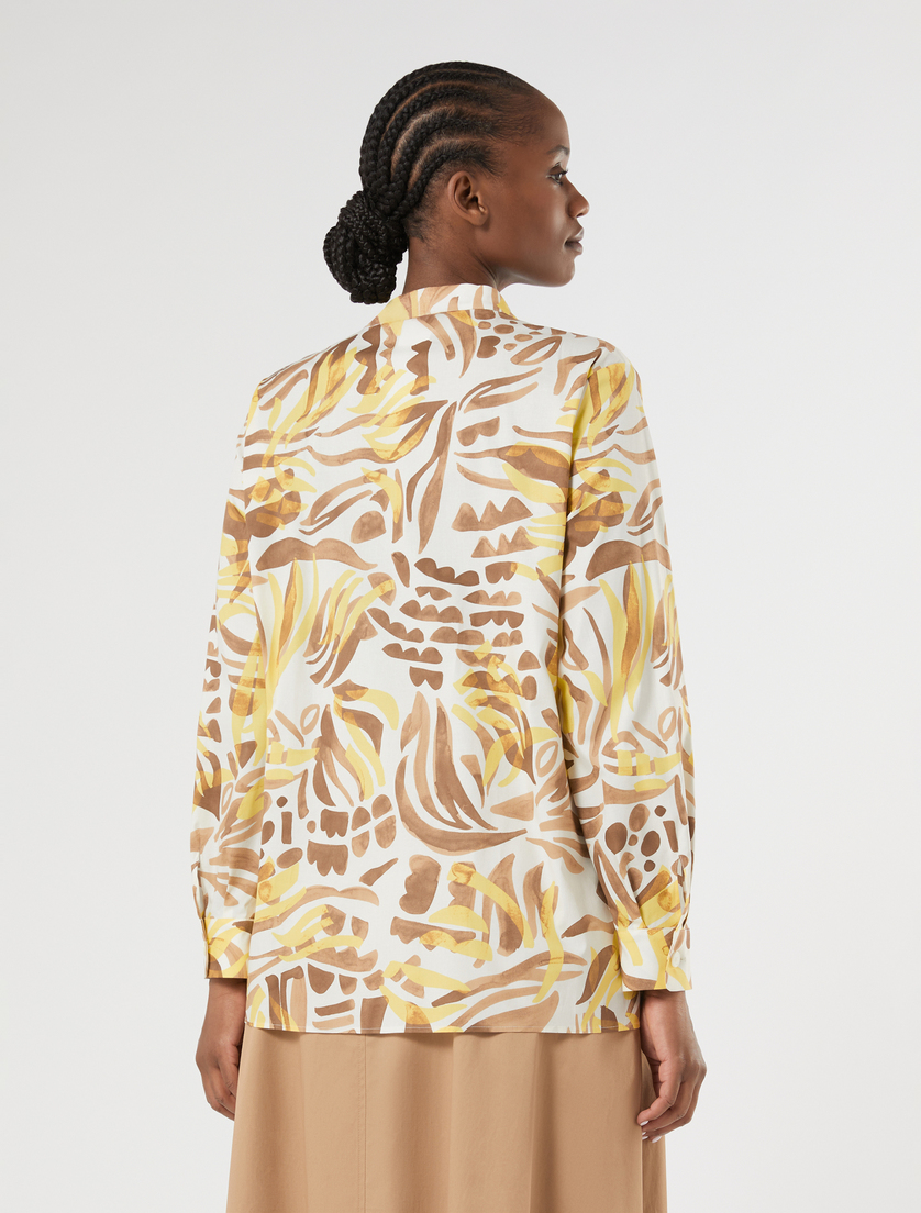 Cotton poplin shirt - IVORY - Marina Rinaldi - 4