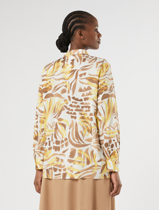 Cotton poplin shirt - IVORY - Marina Rinaldi - 4