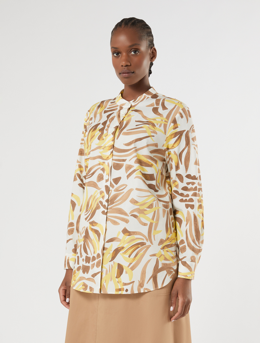 Cotton poplin shirt - IVORY - Marina Rinaldi - 3