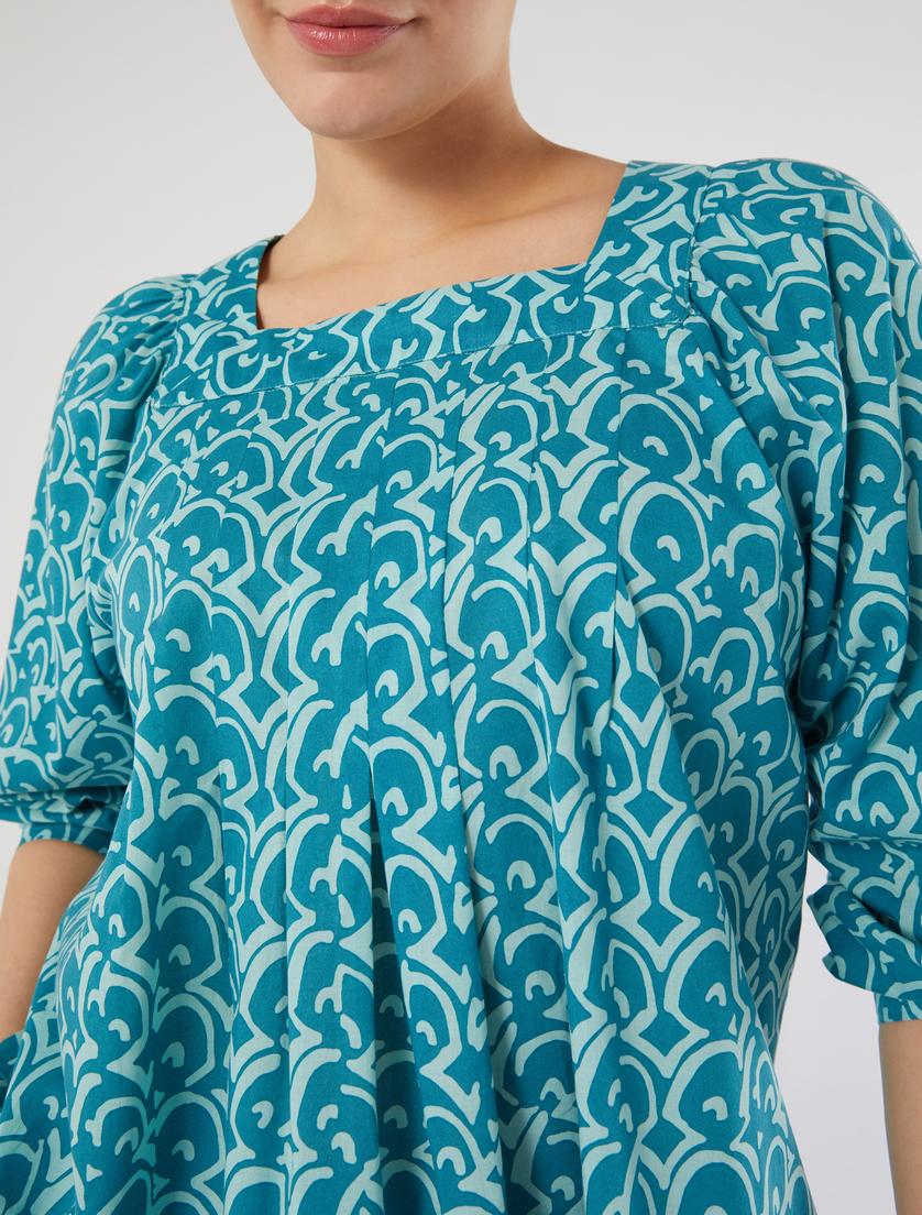 Cotton poplin blouse - GREEN - Marina Rinaldi - 5