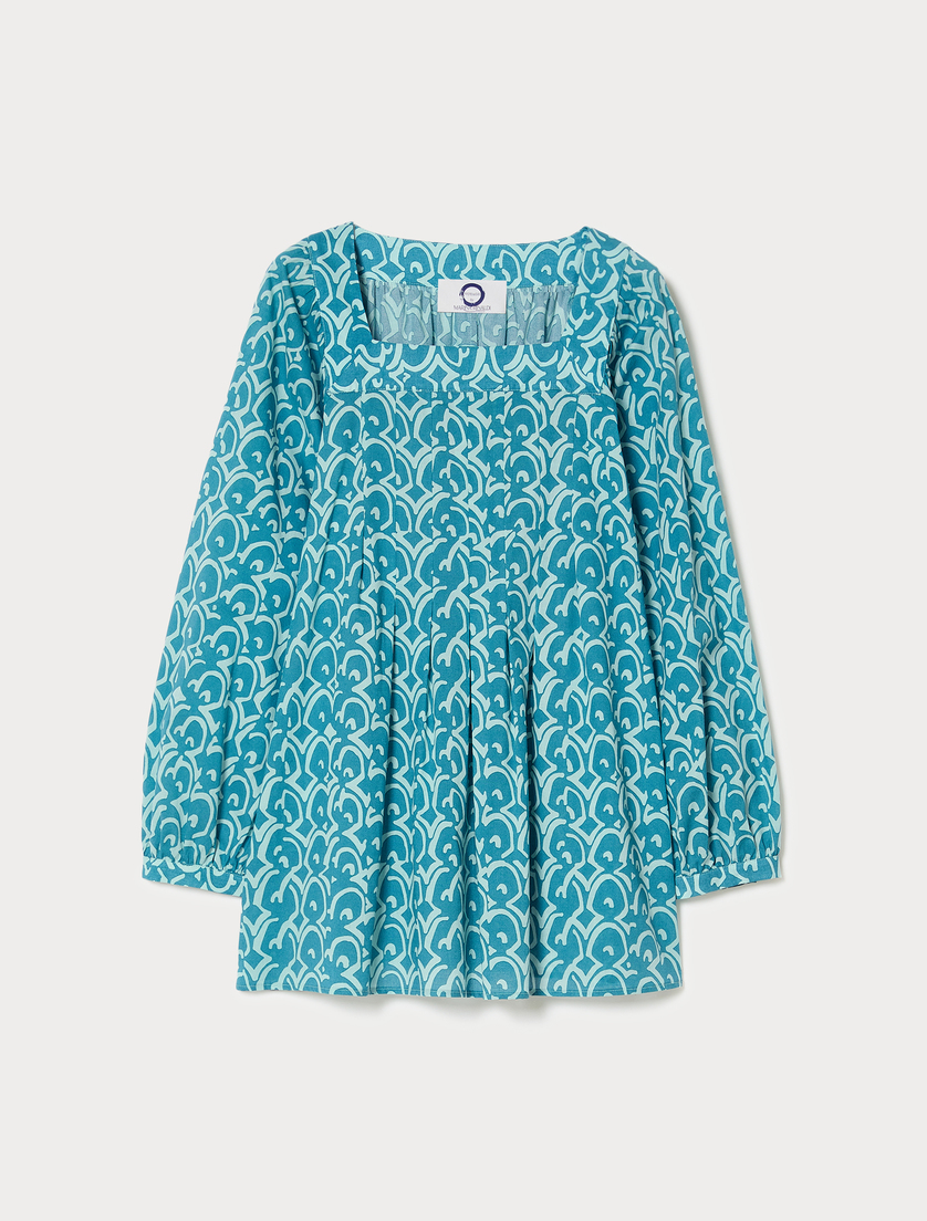 Cotton poplin blouse - GREEN - Marina Rinaldi