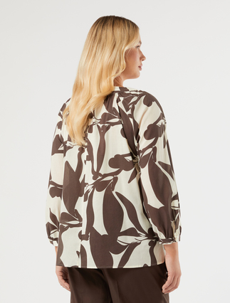 Cotton poplin blouse - IVORY - Marina Rinaldi - 4