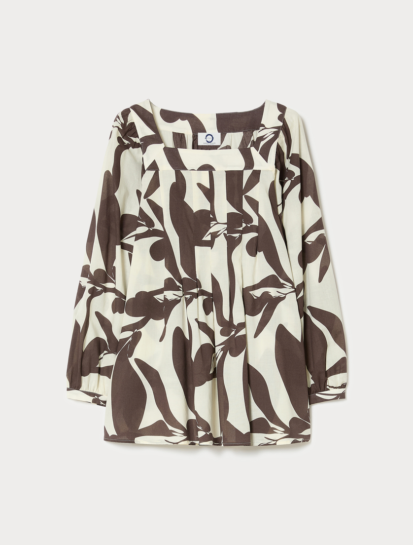 Bluse aus Baumwollpopeline - ELFENBEINFARBEN - Marina Rinaldi