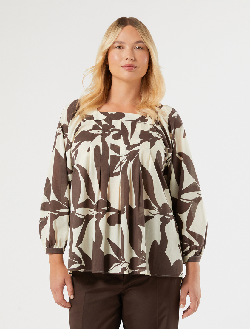 Bluse aus Baumwollpopeline - ELFENBEINFARBEN - Marina Rinaldi - 3