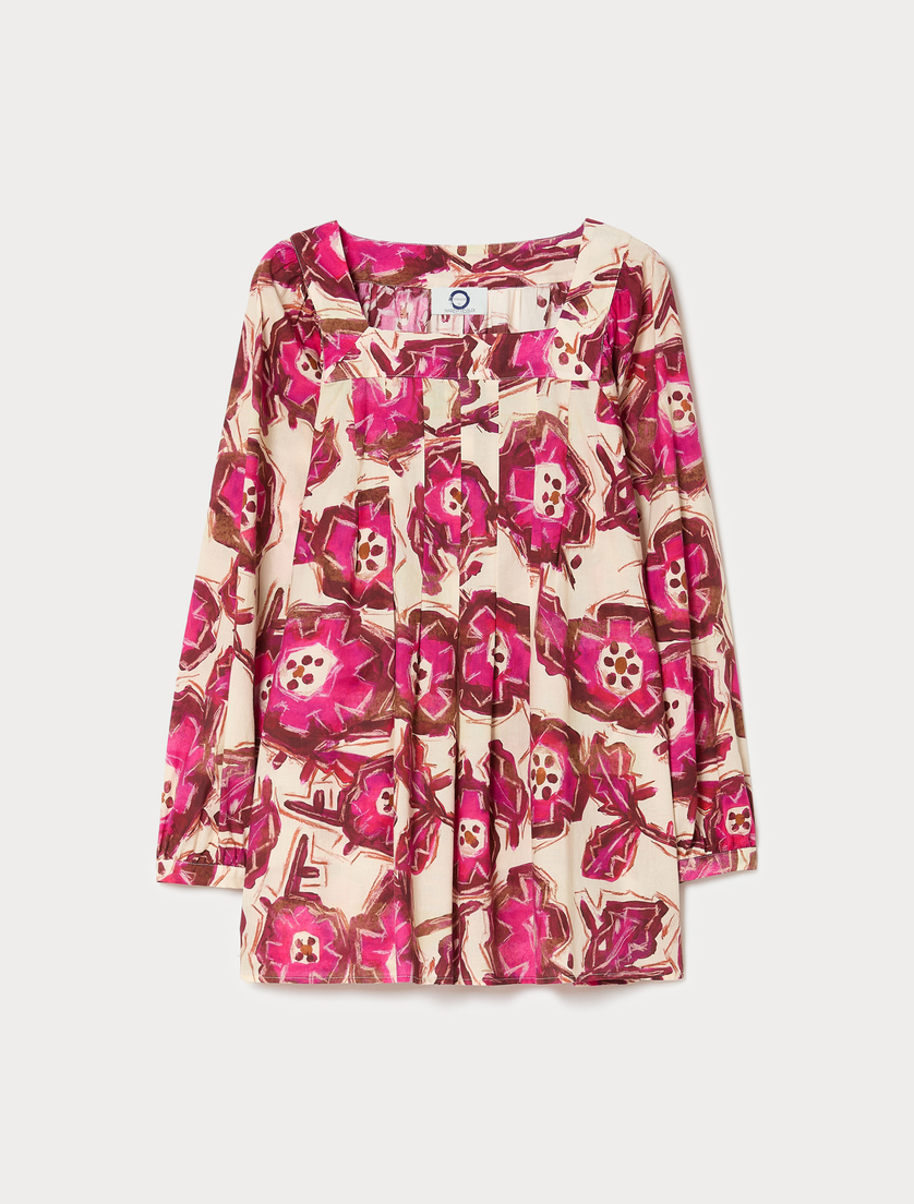 Cotton poplin blouse - POWDER - Marina Rinaldi