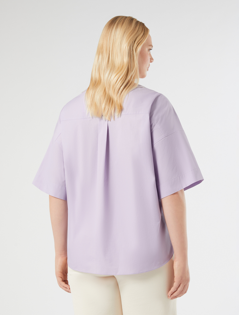 Cotton poplin tunic - LILAC - Marina Rinaldi - 4