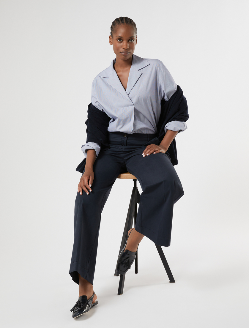 Striped poplin shirt - Marina Rinaldi