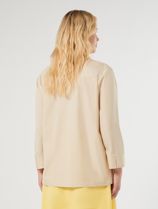 Striped poplin shirt - WHITE - Marina Rinaldi - 4