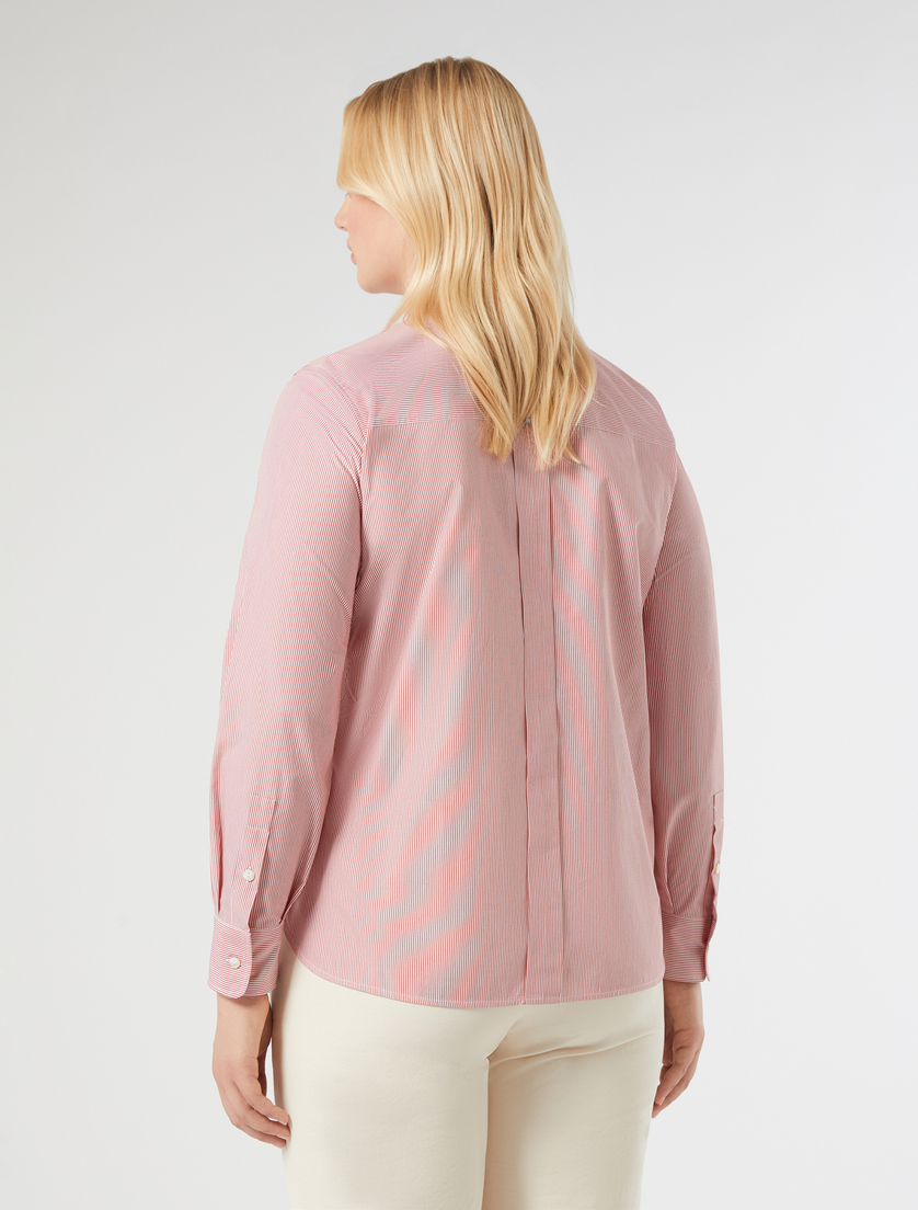 Cotton poplin shirt - OPTICAL WHITE - Marina Rinaldi - 4