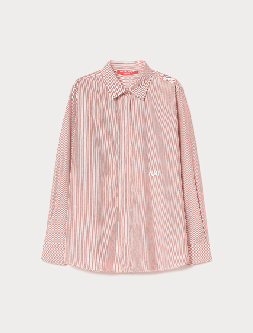 Cotton poplin shirt - OPTICAL WHITE - Marina Rinaldi