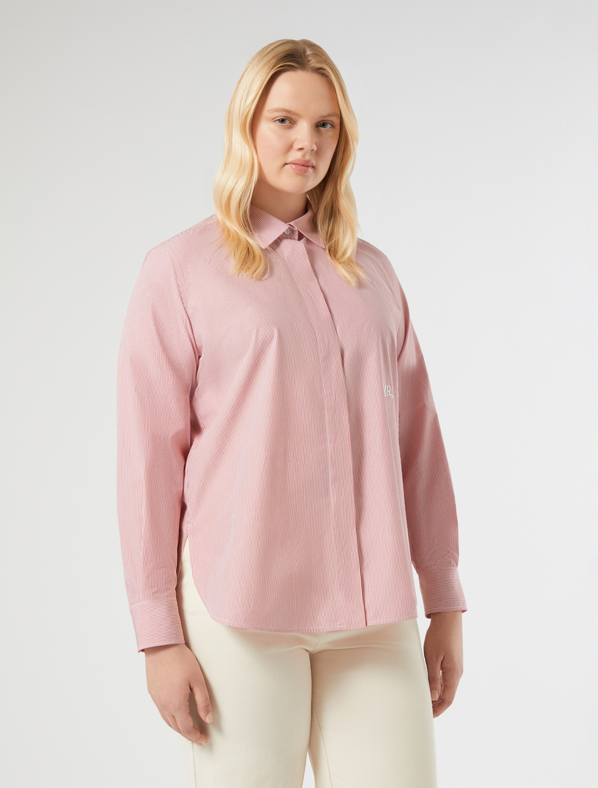 Cotton poplin shirt - OPTICAL WHITE - Marina Rinaldi - 3
