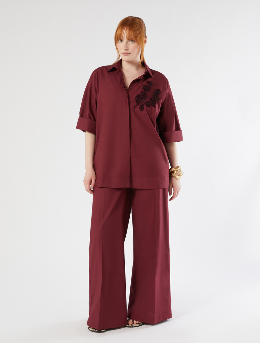 Embroidered poplin shirt - Marina Rinaldi
