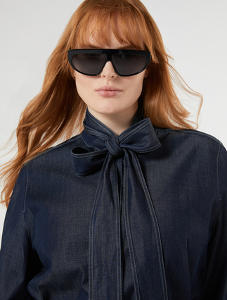 Tencel twill shirt - NAVY - Marina Rinaldi - 5