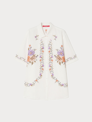 Chemise en toile de coton avec broderies - Marina Rinaldi