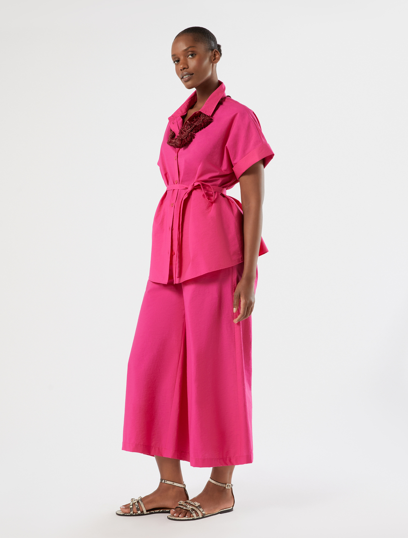 Cotton canvas shirt - FUCHSIA - Marina Rinaldi - 2