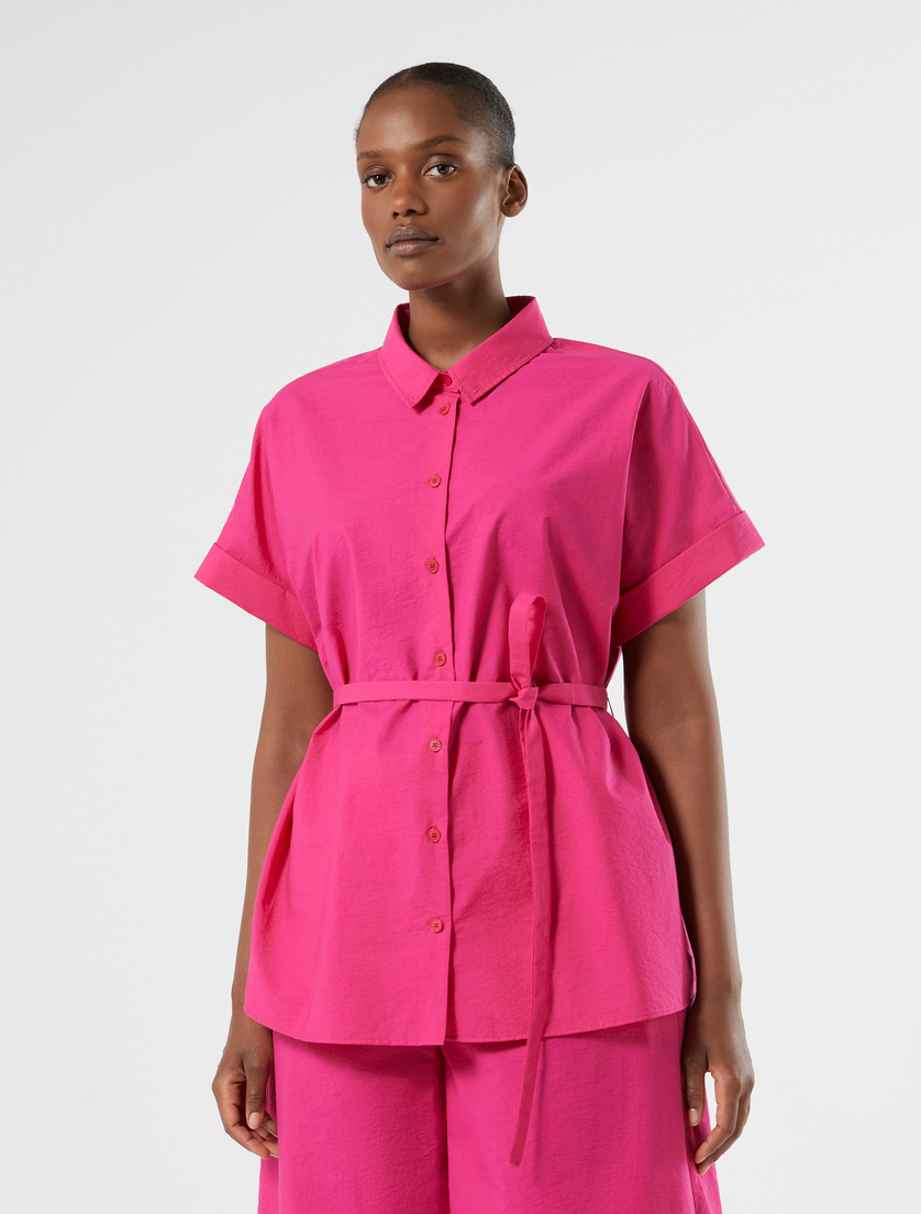 Cotton canvas shirt - FUCHSIA - Marina Rinaldi - 3