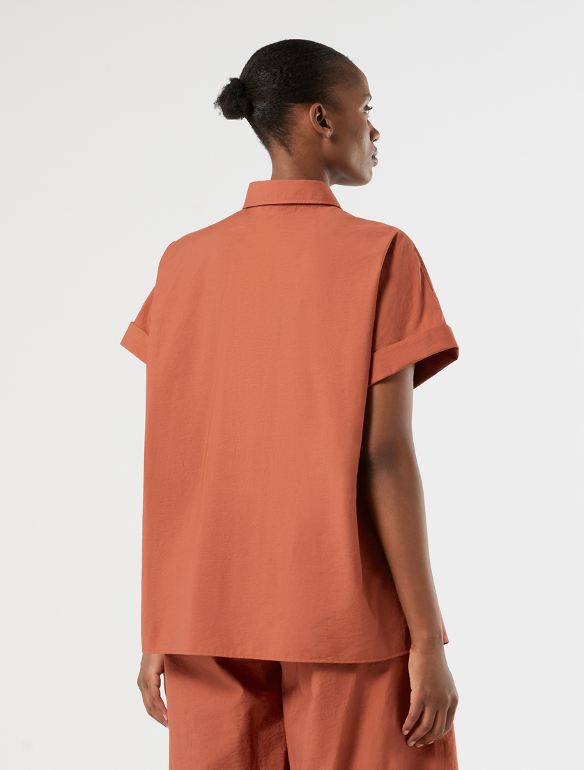 Cotton canvas shirt - TERRA COTTA - Marina Rinaldi - 4