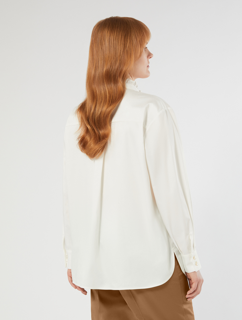 Cotton sateen shirt - IVORY - Marina Rinaldi - 4