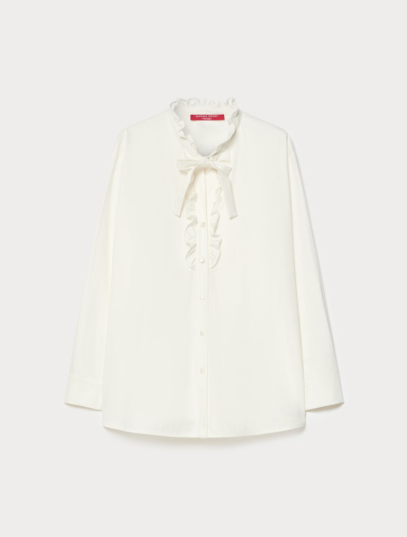 Cotton sateen shirt - IVORY - Marina Rinaldi