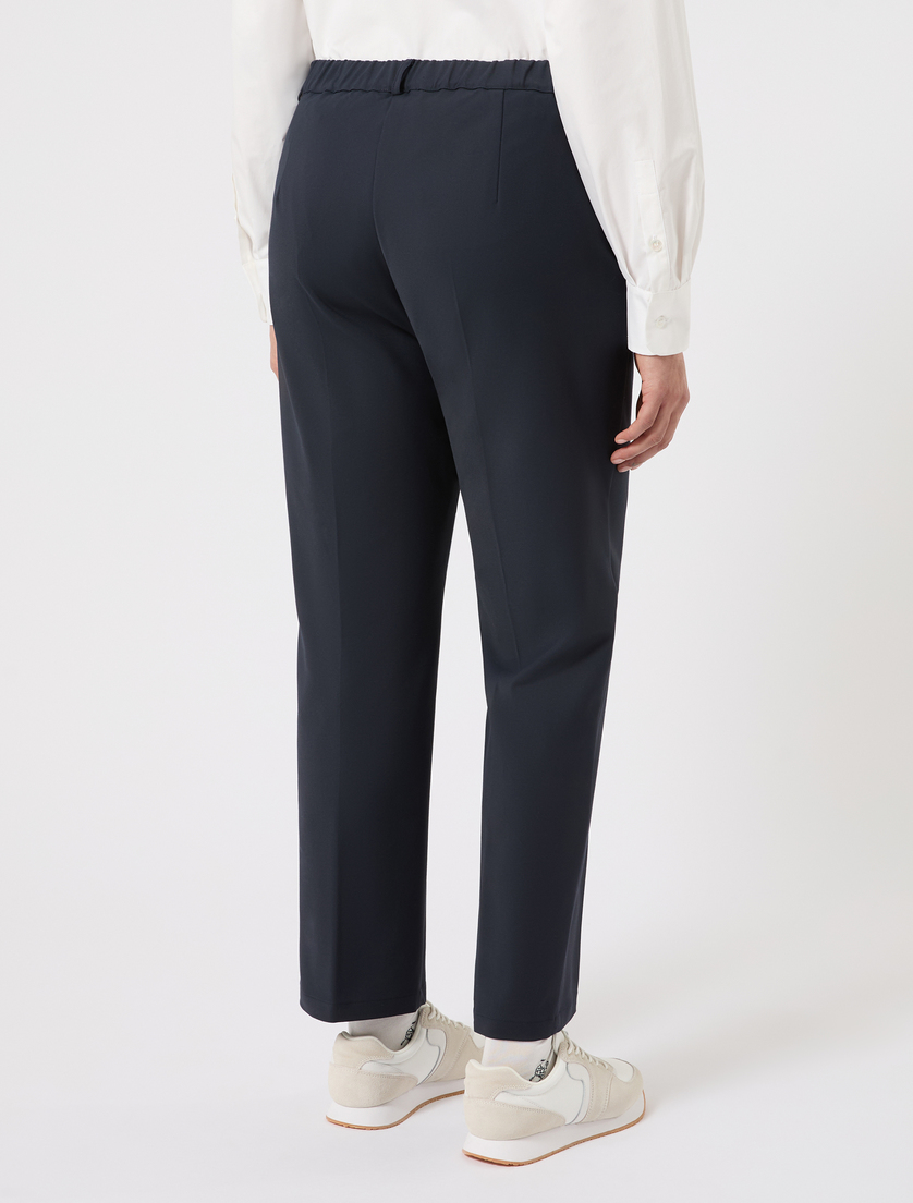 Pantaloni in doppia tela di cotone - BLU NOTTE - Marina Rinaldi - 4