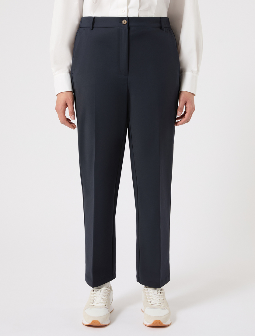 Pantaloni in doppia tela di cotone - BLU NOTTE - Marina Rinaldi - 3