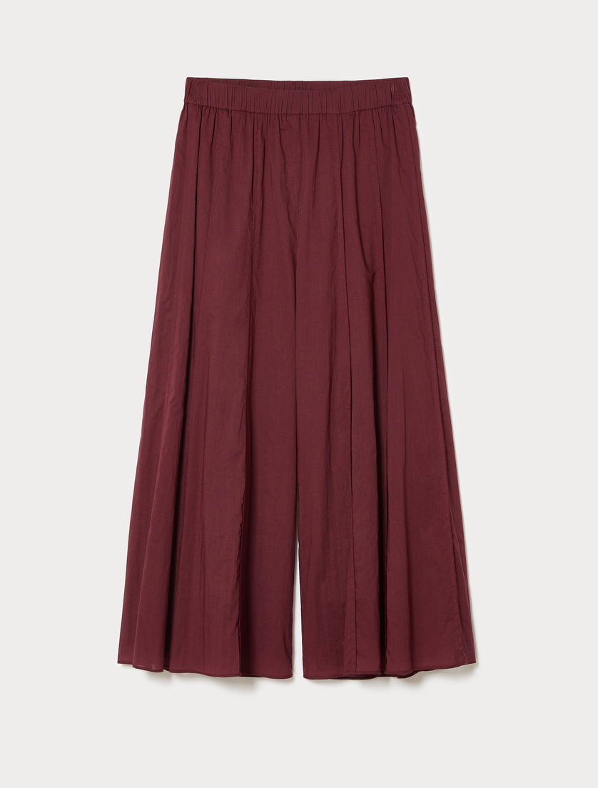 Cotton muslin trousers - BORDEAUX - Marina Rinaldi
