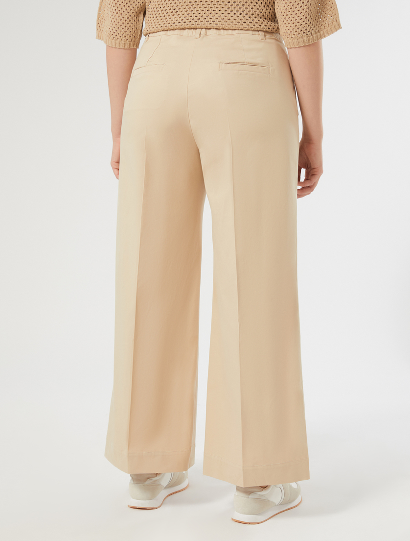 Pantaloni in gabardina di cotone - SABBIA - Marina Rinaldi - 4