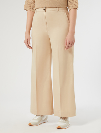 Pantaloni in gabardina di cotone - SABBIA
